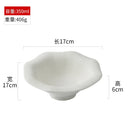 Ljojo Matte Striped Ceramic Plate Pasta Salad Soup Dessert Molecular Cuisine Tableware