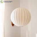 Japanese Fashion Silk LED Pendant Light Chandelier by Ljojo for Home Decoration