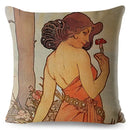 Beige Art Nouveau Gallery Cushion Cover for Home Decor - Ljojo
