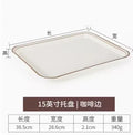 Ljojo Melamine Rectangular Tray Set for Serving Meals, Cakes, and Bread
