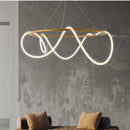 Nordic Hose Led Pendant Lights Dimmable Gold Minimalist Decor Hanging Lamp Ljojo