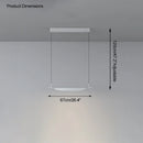 Ljojo Modern Black LED Dimming Chandelier for Kitchen Island Pendant Lighting