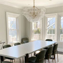 Ljojo Luxury Glass Chandelier Pendant Lamp with E14 Bulb