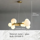 Clear White Glass Ball Chandeliers Cord Adjustable G9 Bulb Good Packaging by Ljojo for Parlor Bedroom Dining Room