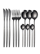 Ljojo 12pc Stainless Steel Cutlery Set - Knife, Fork, Spoon