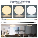 Ljojo 38cm Round Smart Ceiling Light: RGB Ambient, APP Remote Dimming, Voice Control