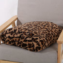 Ljojo Leopard Print Faux Fur Throw Blanket, Cozy Retro Style Luxe for Couch & Bed