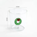 Ljojo 3D Christmas Theme Glass Mug Cup - 300ml - Creative Gift for Girls, Kids, Lovers