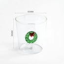 Ljojo 3D Christmas Theme Glass Mug Cup - 300ml - Creative Gift for Girls, Kids, Lovers