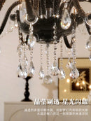 French Retro Style Living Room Pendant Light Luxury Candle Crystal Room Main Light Europea... by Ljojo