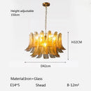 Vintage Amber Glass Indoor Chandelier - Scandinavian Style Lighting by Ljojo