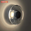 2026 Italian Crystal Bedside Sconce LED Wall Lamp Modern Minimalist Round Living Room Aisle Ljojo