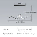 Modern Gold LED Pendant Lamp with Remote Control for Dining Room Kitchen - Ljojo