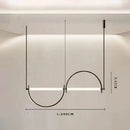 Ljojo Modern Designer Led Chandelier | Minimalist Pendant Lighting for Living Room & Dining Area