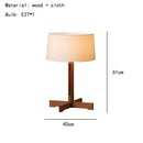 Japanese-style Fabric Lampshade Wood Floor Lamp - Elegant Indoor Lighting by Ljojo