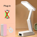 Foldable LED Desk Lamp with Clock | Portable USB Charging | Energy Saving Reading Light by Ljojo