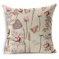 Ljojo Linen Butterfly Cushion Cover 45x45cm - Decorative Pillow Case for Sofa & Bed