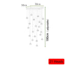 Crystal Duplex Staircase Chandelier for Luxurious Living Room Decor by Ljojo