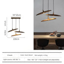 Modern Minimalist Art Design LED Chandelier Wabi-sabi Solid Wood Pendant Light by Ljojo