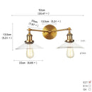 Ljojo 2-Light LED Wall Sconce with Pull Chain Switch for Coffee Bar, Bedroom, Bathroom