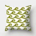 Army Green Geometric Printed Pillowcase by Ljojo for Living Room and Bedroom Decor