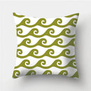 Army Green Geometric Printed Pillowcase by Ljojo for Living Room and Bedroom Decor