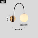 Ljojo Luxury Gold/Black Fishing Wall Lamp LED | Industrial Semicircular Wall Mounted Lighting