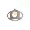 Minimal LED Pendant Light Hollow Resin Art Chandelier for Bedroom Cafe Bar - Ljojo