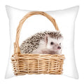 Hedgehog Print Pillow Cover for Home Sofa Decor 45X45cm - Ljojo