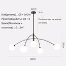 Nordic Designer Glass Chandelier Pendant Light Fixture for Living Room by Ljojo