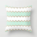 Ljojo Mint Green Geometric Animal Print Pillowcase for Home and Office Decor
