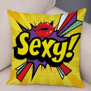 Ljojo Letters Print POP ART Pillowcase - Home Decor Cushion Cover