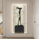 Abstract Figure Luminous Interior Canvas Painting Wall Lamps by Ljojo