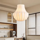 Wabi Sabi Pearl Silk Pendant Light Fixture for Living Room by Ljojo