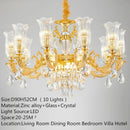 European Crystal Pendent Lamp LED for Living Room. By Ljojo, Enhance Your Home Décor Today!