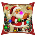 Christmas LED Luminous Pillowcase with Santa Claus Snowman Tree Design by Ljojo