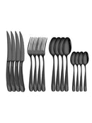 Ljojo 16-Piece Stainless Steel Cutlery Set - Knife Fork Spoon