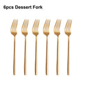 Ljojo 21 Piece Gold Cutlery Set - Stainless Steel 304 Elegant Tableware