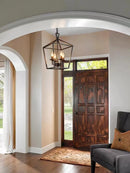 Nordic Designer Dining Room Black Chandelier | Creative Industrial Style Rectangular Lamp by Ljojo