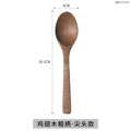 Ljojo Long Handle Wooden Soup Spoon Set of 6