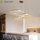 Modern Minimalist Multi-layer Golden Ring LED Pendant Lights Chandelier for Home Decor by Ljojo