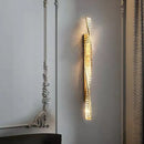 Ljojo Luxury Crystal Wall Sconce - Dimmable LED Bedside Lamp, Gold Steel, Indoor Lighting
