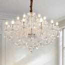 Modern Luxury Gold Chrome Clear K9 Crystal Chandeliers by Ljojo - Elegant Island Lighting Fixture