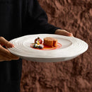 Ljojo Matte Wave Ceramic Dessert Plate Set - Molecular Cuisine Tableware