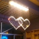 Ljojo Love Crystal Chandelier for Dining Room, Bedroom, or Bar