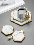 Ljojo Marble Coaster Set for Table Decoration