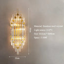 Ljojo Luxury Crystal Wall Lamp for Living Room, Hotel Banquet Hall, Staircase Corridor