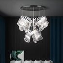 Ljojo Modern Acrylic Led Chandelier | Living Dining Room Pendant Light for Home Decor Lighting