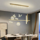 Ljojo Luxury Butterfly Gypsophila LED Chandelier Pendant Light Modern Decor Dining Bedroom Living Room