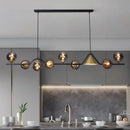 Nordic Glass Ball Pendant Lights: Long LED Chandeliers by Ljojo